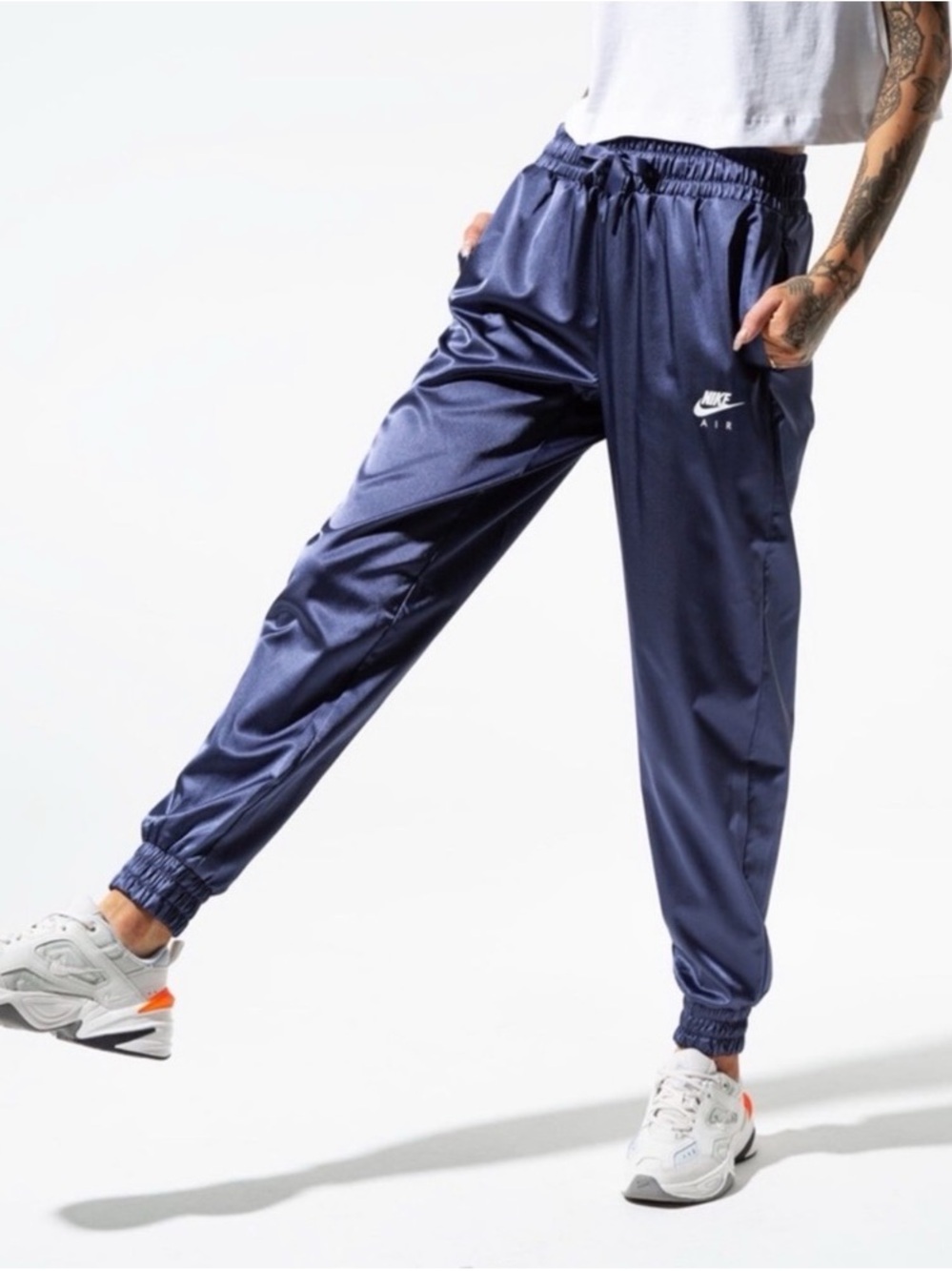 Nike blue Jogger Pants with White Nike Air Logo